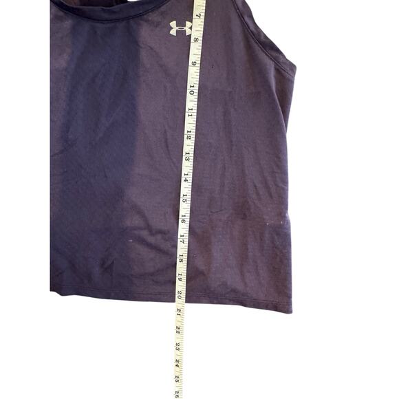 Under Armour HeatGear Racerback Tank Top Women’s Medium Purple Active Gym Wear - Picture 8 of 8